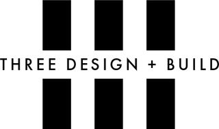 Three Design + Build logo